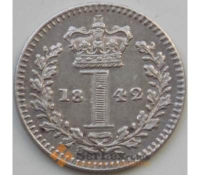 Монета Великобритания 1 пенни 1842 AU Виктория арт. 14129