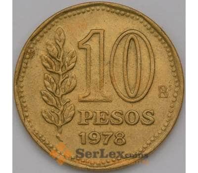 Монета Аргентина 10 песо 1978 КМ72 AU арт. 38201