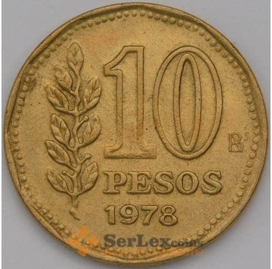 Аргентина 10 песо 1978 КМ72 AU арт. 38201