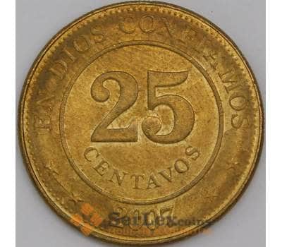 Никарагуа монета 25 сентаво 2007 КМ104 АU арт. 44793