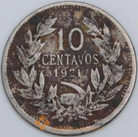 Чили 10 сентаво 1921 КМ166 VG арт. 57754