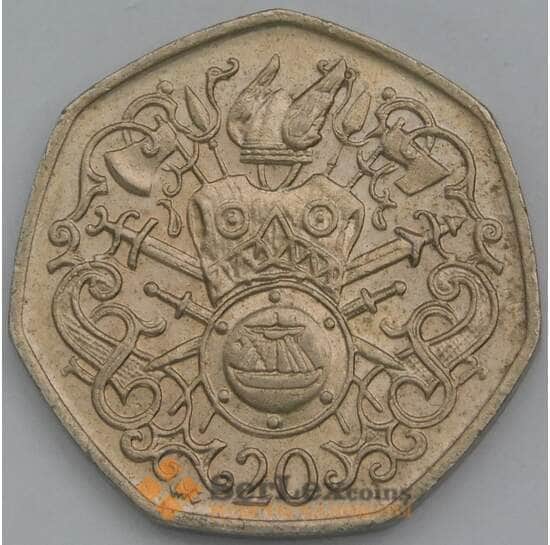 Мэн остров монета 20 пенсов 1982 КМ90 XF арт. 38777