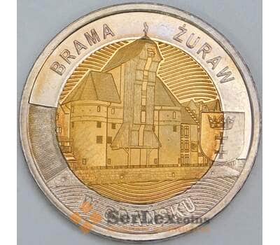 Польша 5 злотых 2021 UC109 UNC Ворота в Гданьске арт. 57149