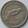 Новая Зеландия монета 6 пенсов 1964 КМ26.2 XF  арт. 17259