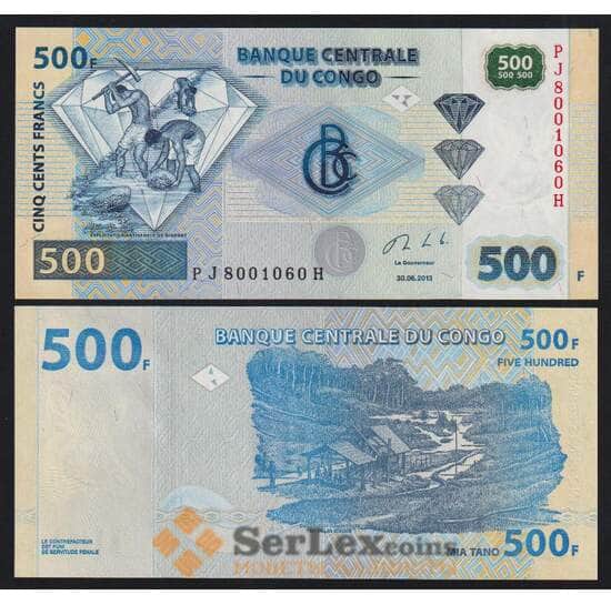 Конго 500 франков 2013 Р96а UNC арт. 52426