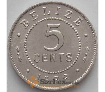 Монета Белиз 5 центов 1989 КМ34а UNC (J05.19) арт. 16915