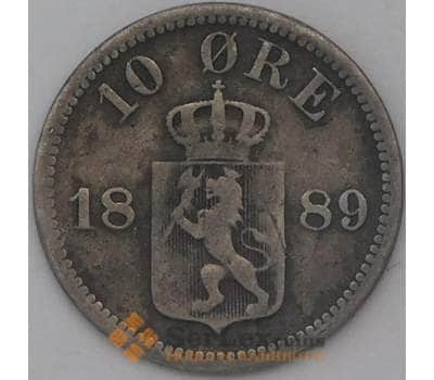 Монета Норвгеия 10 эре 1889 КМ350 VF арт. 26317