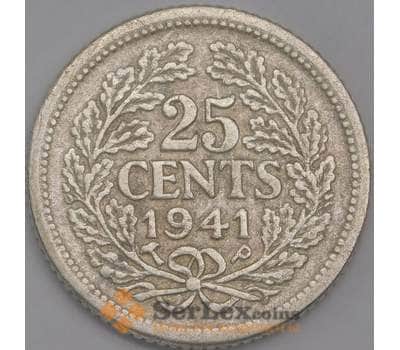 Кюрасао монета 25 центов 1941 КМ38 VF арт. 43570