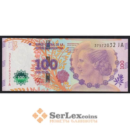 Аргентина 100 песо 2012 Р358d UNC Ева Перон арт. 51857
