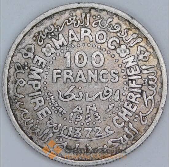Марокко 100 франков 1953 (1372) Y52 XF арт. 57284