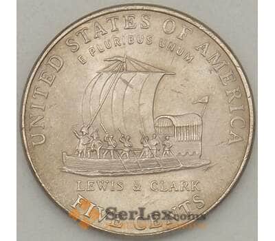 Монета США 5 центов 2004 P КМ361 AU Экспедиция Льюиса и Кларка (J05.19) арт. 17801