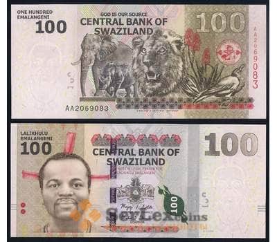 Банкнота Свазиленд 100 эмалангени 2010 Р39 UNC  арт. 40347