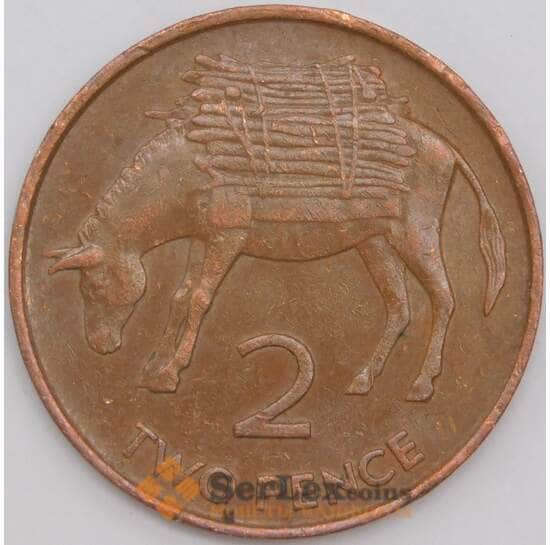 Остров Святой Елены монета 2 пенса 1984 КМ2 XF арт. 44661