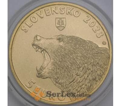 Словакия монета коллекционная 5 евро 2023 UC256 BU Бурый медведь арт. 43181