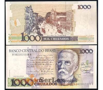 Банкнота Бразилия 1000 крузадо 1988 Р213b UNC арт. 37068