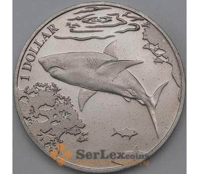 Монета Британские Виргинские острова 1 доллар 2016 Акула арт. 28054