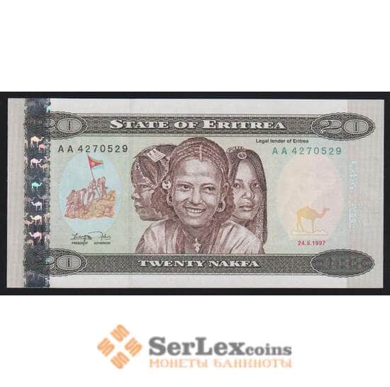 Эритрея 20 накфа 1997 Р4 UNC арт. 53926