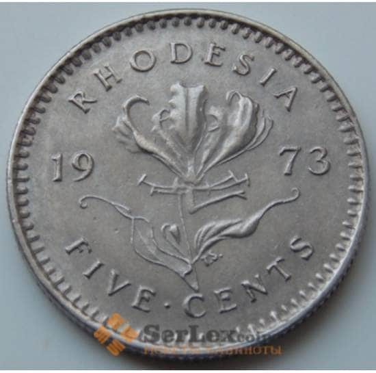 Родезия 5 центов 1973 КМ12 XF арт. 7132