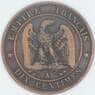 Франция 10 сантимов 1856 A КМ771 VF арт. 56971