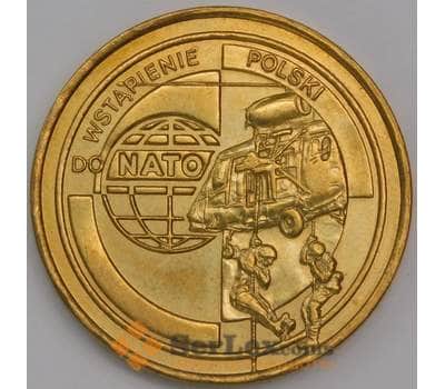 Польша монета 2 злотых 1999 Y357 UNC Вступление в НАТО арт. 42102