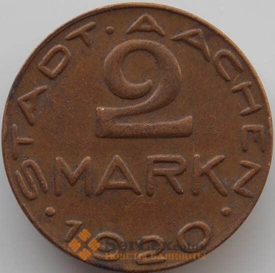 Германия Нотгельд 2 марки 1920 XF Аахен арт. 11540
