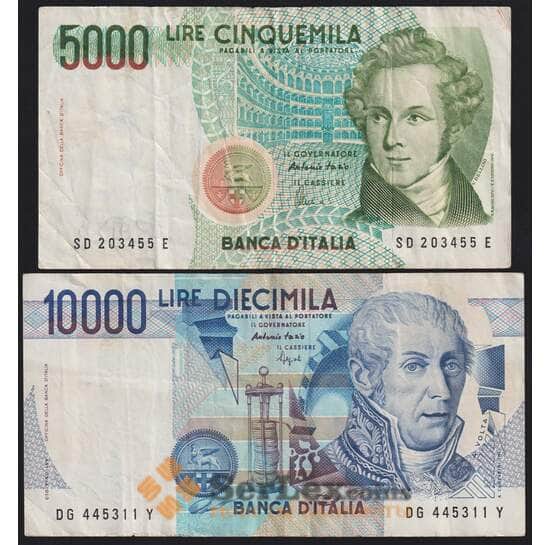 Италия набор банкнот 5000 и 10000 лир 1984-1985 (2 шт) Р111-112 VF- арт. 41820 Италия набор банкнот 5000 и 10000 лир 1984-1985 (2 шт) Р111-112 VF- арт. 41820