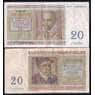 Бельгия 20 франков 1956 Р132 VF мультилот арт. 39754