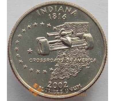 Монета США 25 центов 2002 D UNC КМ334 Индиана (J05.19) арт. 15253