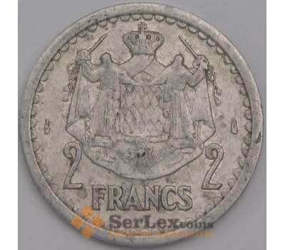 Монако монета 2 франка 1943 КМ121 VF арт. 43162