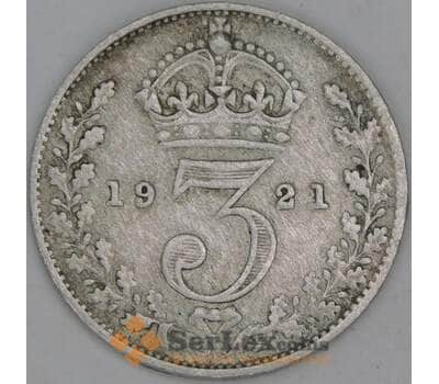 Великобритания 3 пенса 1921 КМ813а F арт. 53772