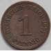 Монета Германия 1 пфенниг 1874 C КМ1 XF (J05.19) арт. 15075