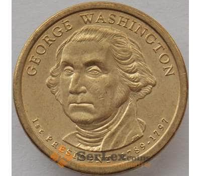 Монета США 1 доллар 2007 D КМ401 XF Президент Джордж Вашингтон арт. 15411