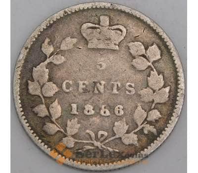 Канада монета 5 центов 1886 КМ2 VG арт. 45785