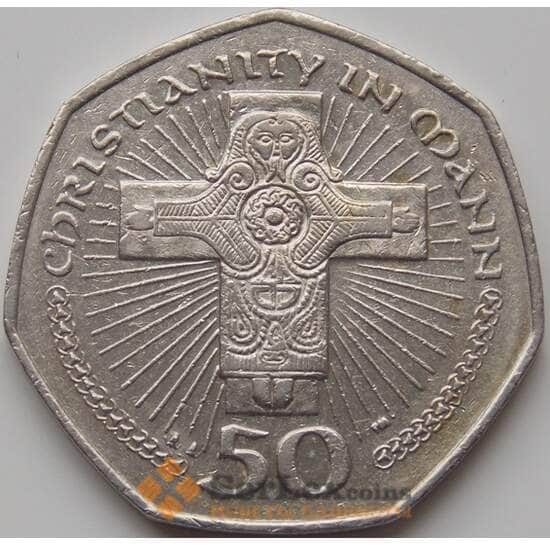 Мэн остров 50 пенсов 2000-2003 КМ1041 XF арт. 7798