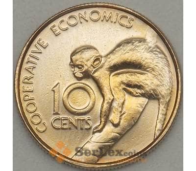 Монета Гайана 10 центов 1980 КМ39 aUNC (n17.19) арт. 21170