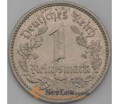 Монета Германия 1 рейхсмарка 1938 А КМ78 AU арт. 28150