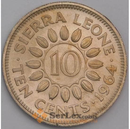 Сьерра-Леоне монета 10 центов 1964 КМ19 aUNC арт. 43069