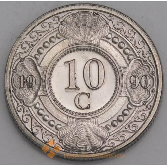 Нидерландские Антиллы монета 10 центов 1990 КМ34 BU арт. 46182
