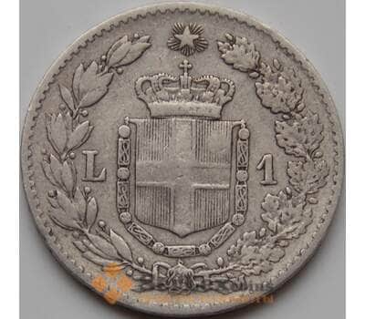 Монета Италия 1 лира 1887 КМ24 F арт. 7982