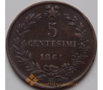 Монета Италия 10 чентезимо 1861 М КМ3 VF арт. 7976