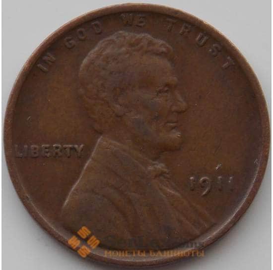 США 1 цент 1911 КМ132 VF арт. 11773