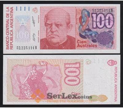 Аргентина 100 аустралей 1985-1990 P327b(2) UNC арт. 54301