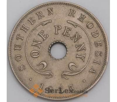 Южная Родезия монета 1 пенни 1935 КМ7 AU арт. 45897