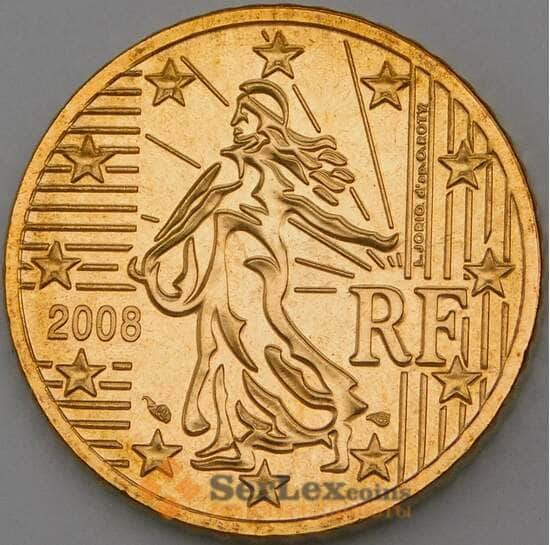 Франция 50 центов 2008 BU наборная арт. 28822