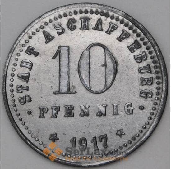 Германия Нотгельд 10 пфеннигов 1917 Ашаффенбург арт. 23656