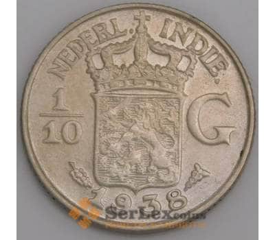 Нидерландская Восточная Индия 1/10 гульдена 1938 КМ318 AU арт. 46214