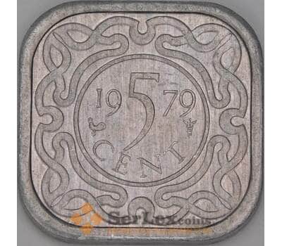 Монета Суринам 5 центов 1979 КМ12а UNC арт. 17454