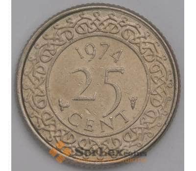 Суринам монета 25 центов 1974 КМ14 aUNC  арт. 44509