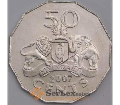 Свазиленд монета 50 центов 2007 КМ52 UNC арт. 42857