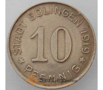 Германия Нотгельд 10 пфеннигов 1919 Сталь Золинген (J05.19) арт. 15981